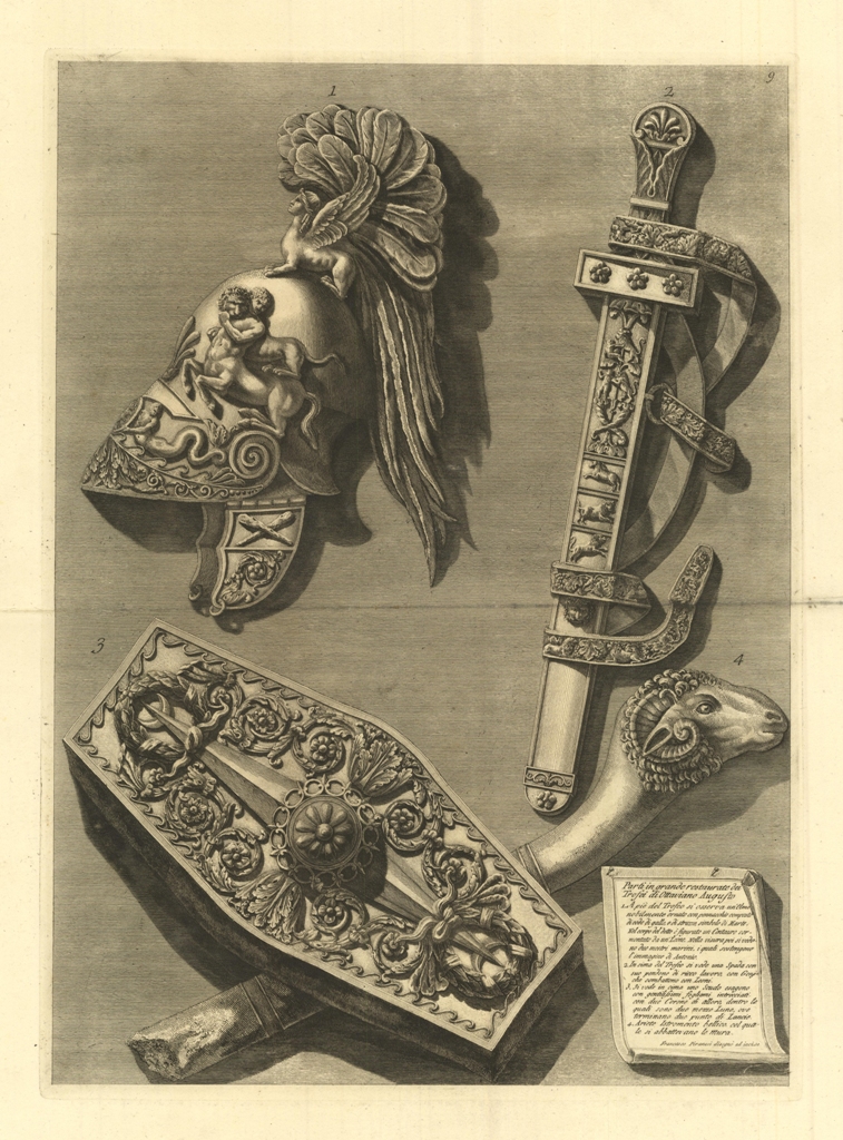 Parti in grande restaurate dei Trofei di Ottaviano Augusto. 1 …