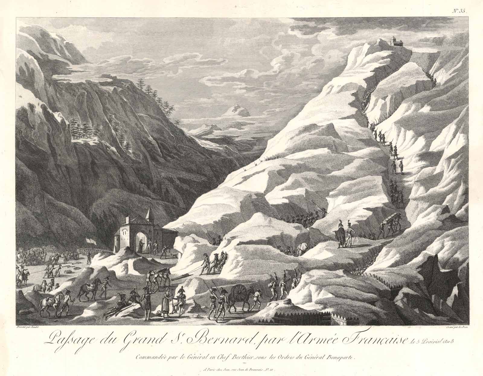 Passage du Grand S. Bernard par l'Armée Francaise le 5 …