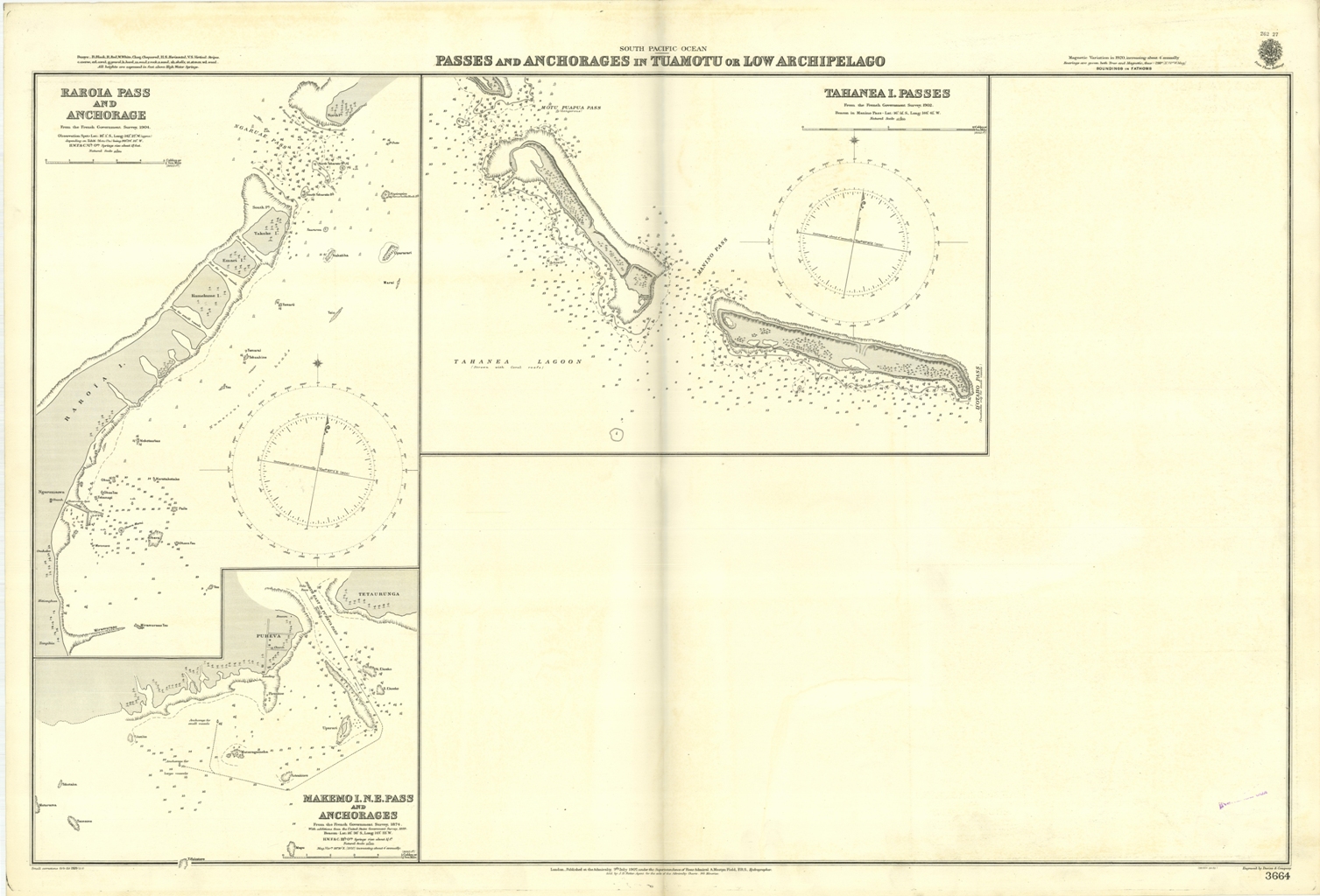 Passes and Anchorages in Tuamotu or Low Archipelago