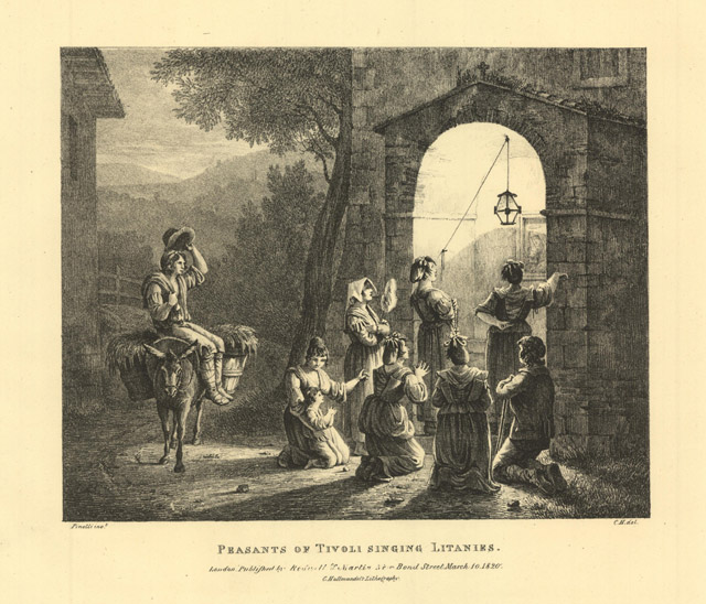 Peasant of Tivoli singing litanies