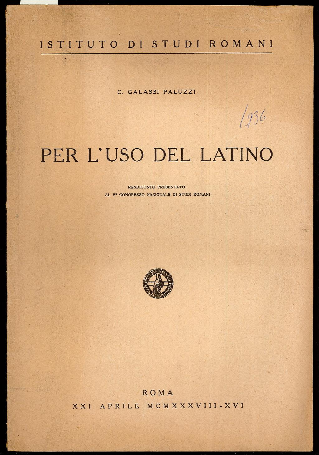 Per l'uso del latino