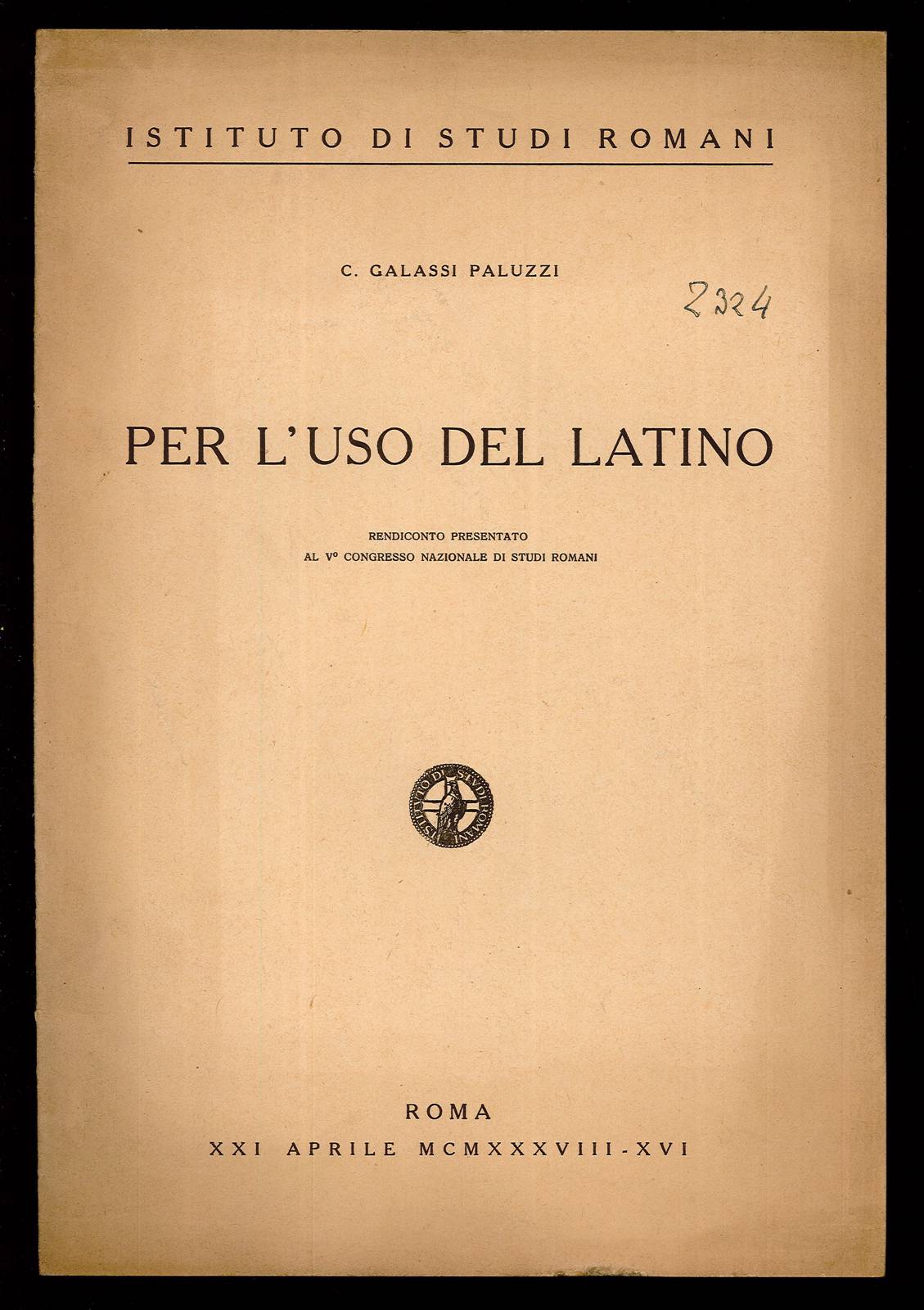Per l'uso del latino