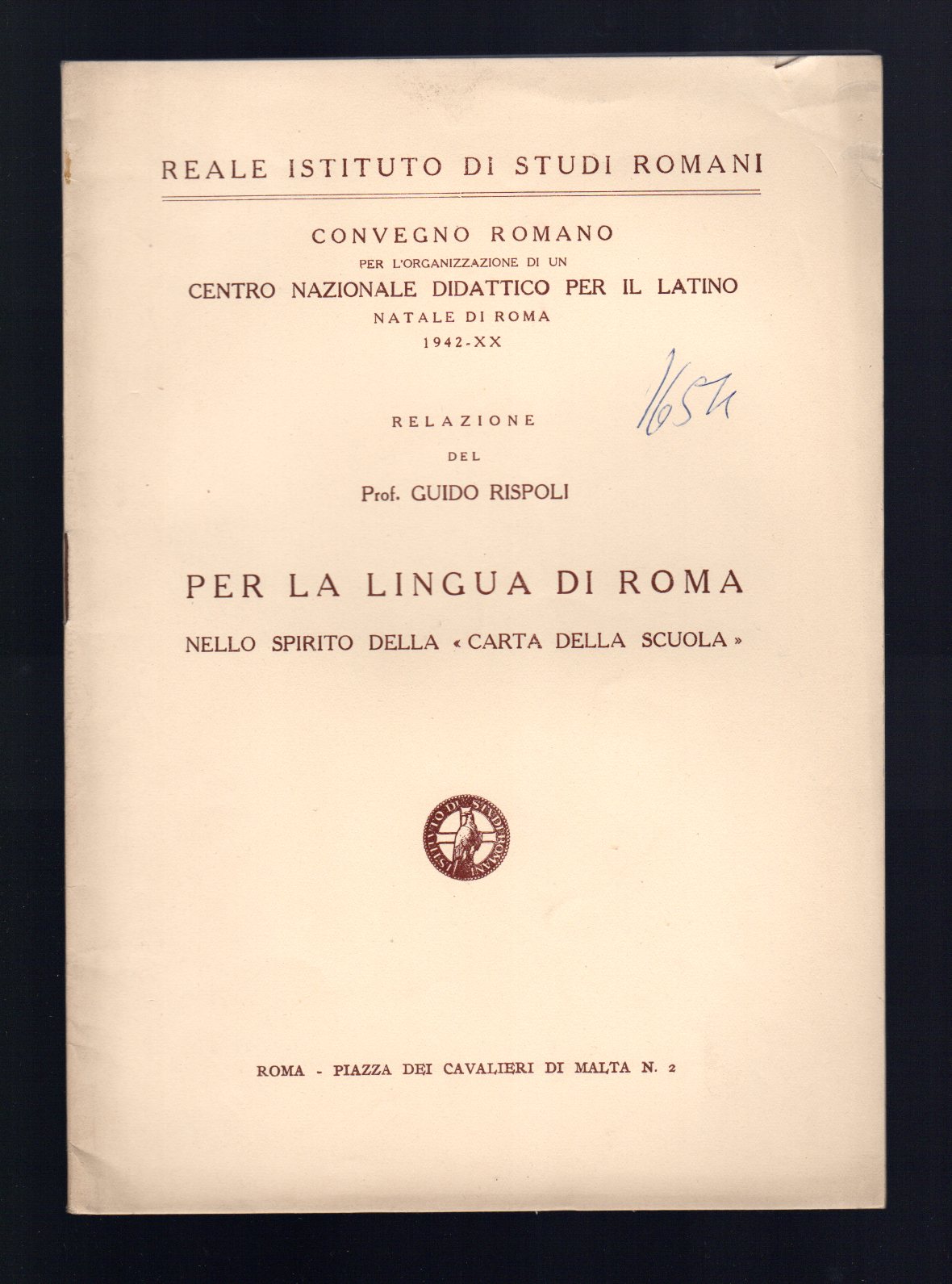 Per la lingua di Roma nello spirito della carta della …