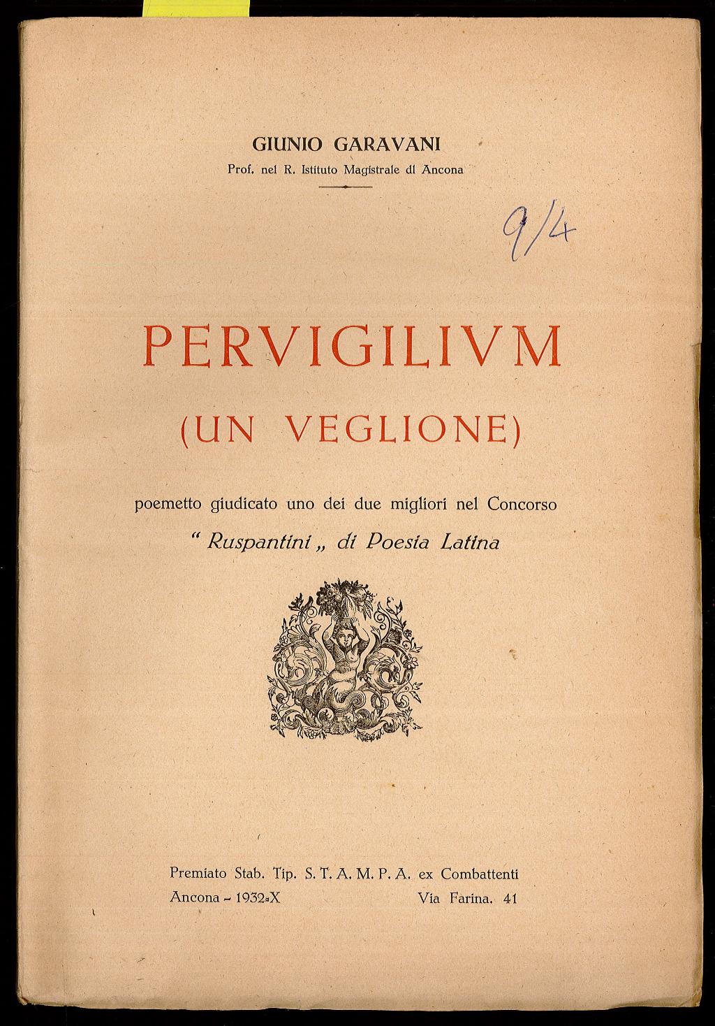 Pervigilivm (un veglione)