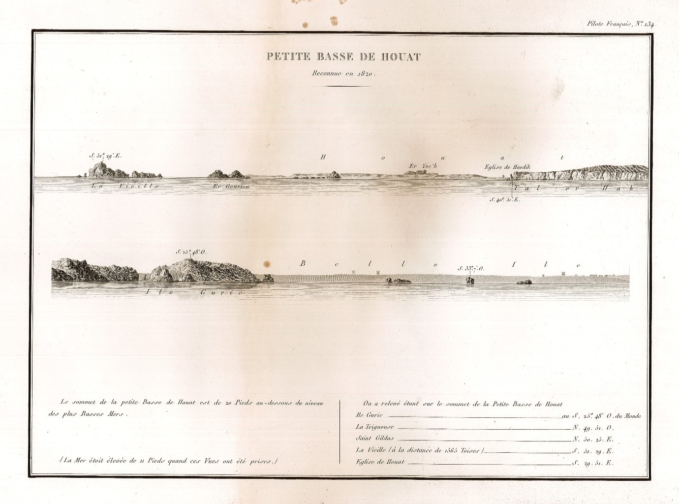Petite Basse de Houat - Reconnue en 1820