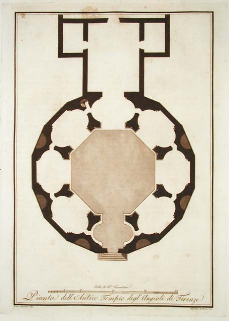 Pianta dell'Antico Tempio degl' Angioli di Firenze