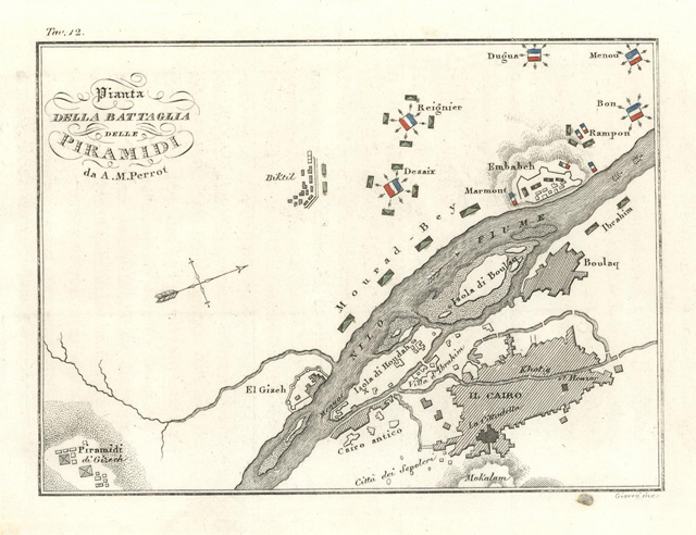 Pianta della battaglia delle Piramidi