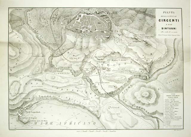 Pianta / della Città di / Girgenti / e suoi …