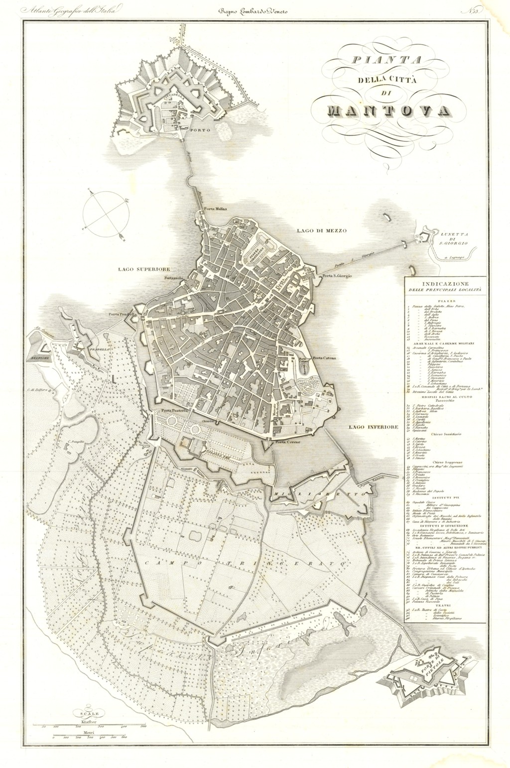 Pianta della Città di Mantova