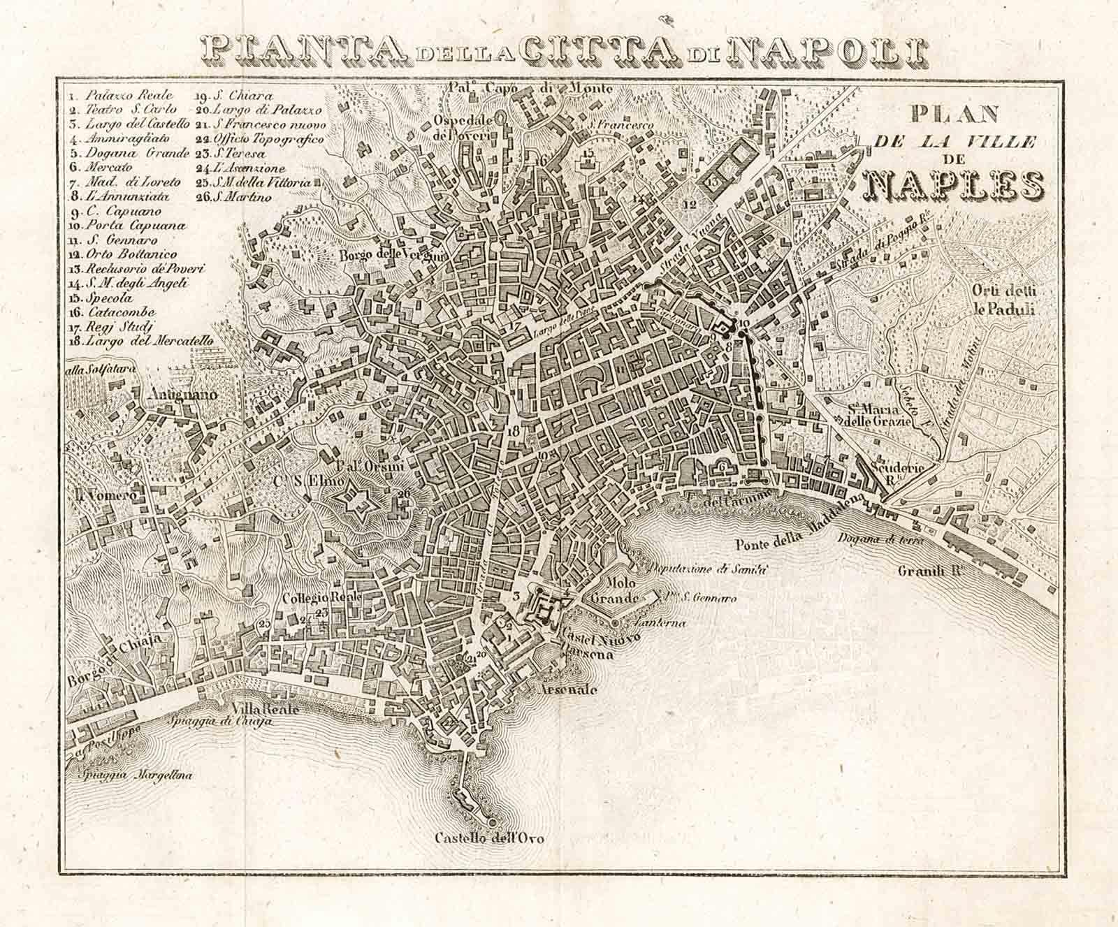 Pianta della Città di Napoli