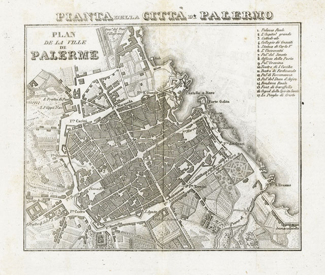 Pianta della Città di Palermo