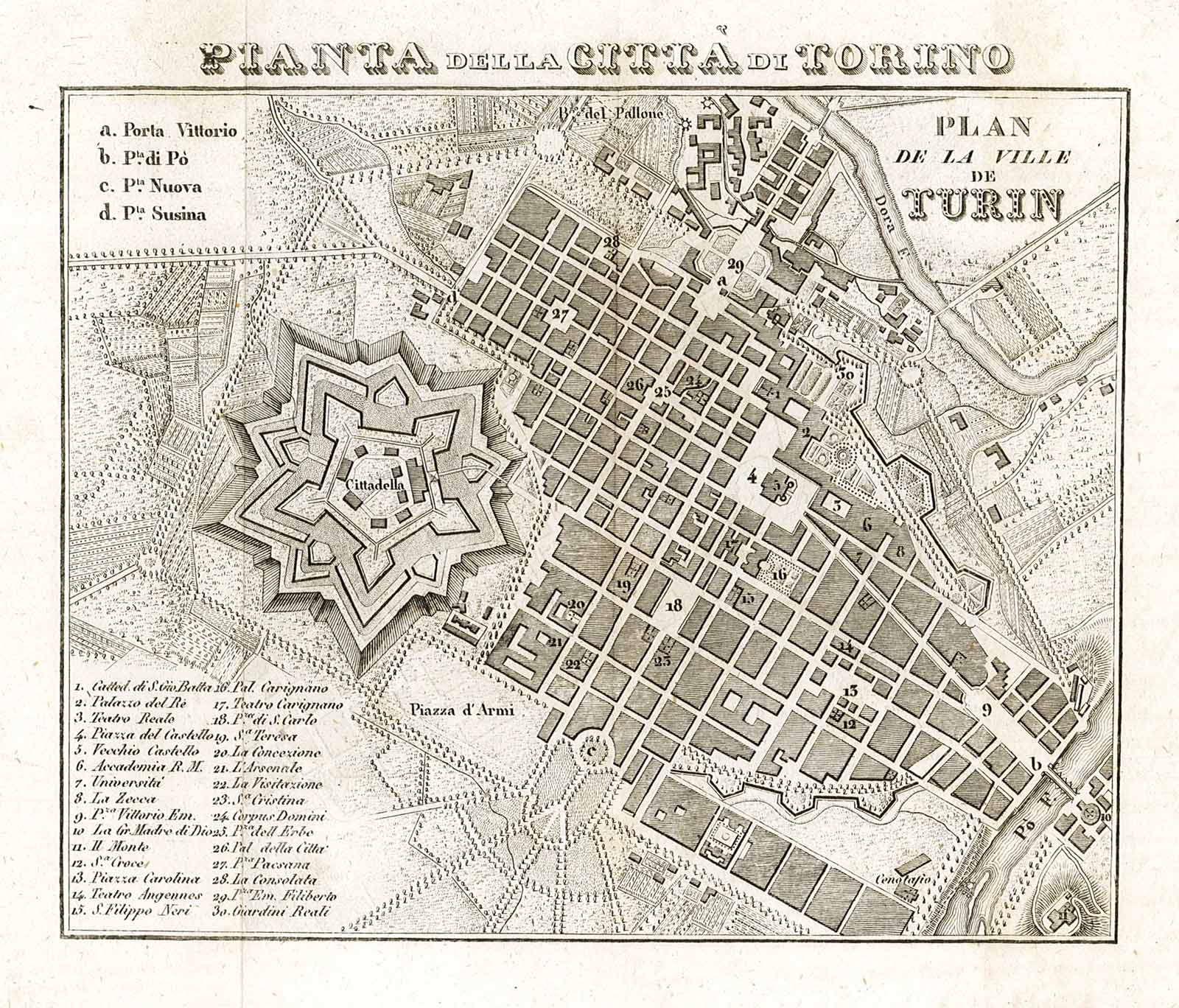 Pianta della Città di Torino