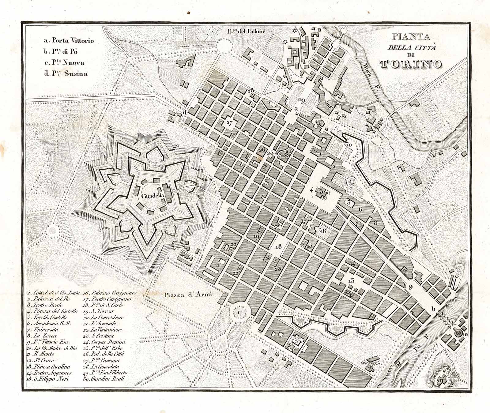 Pianta della Città di Torino