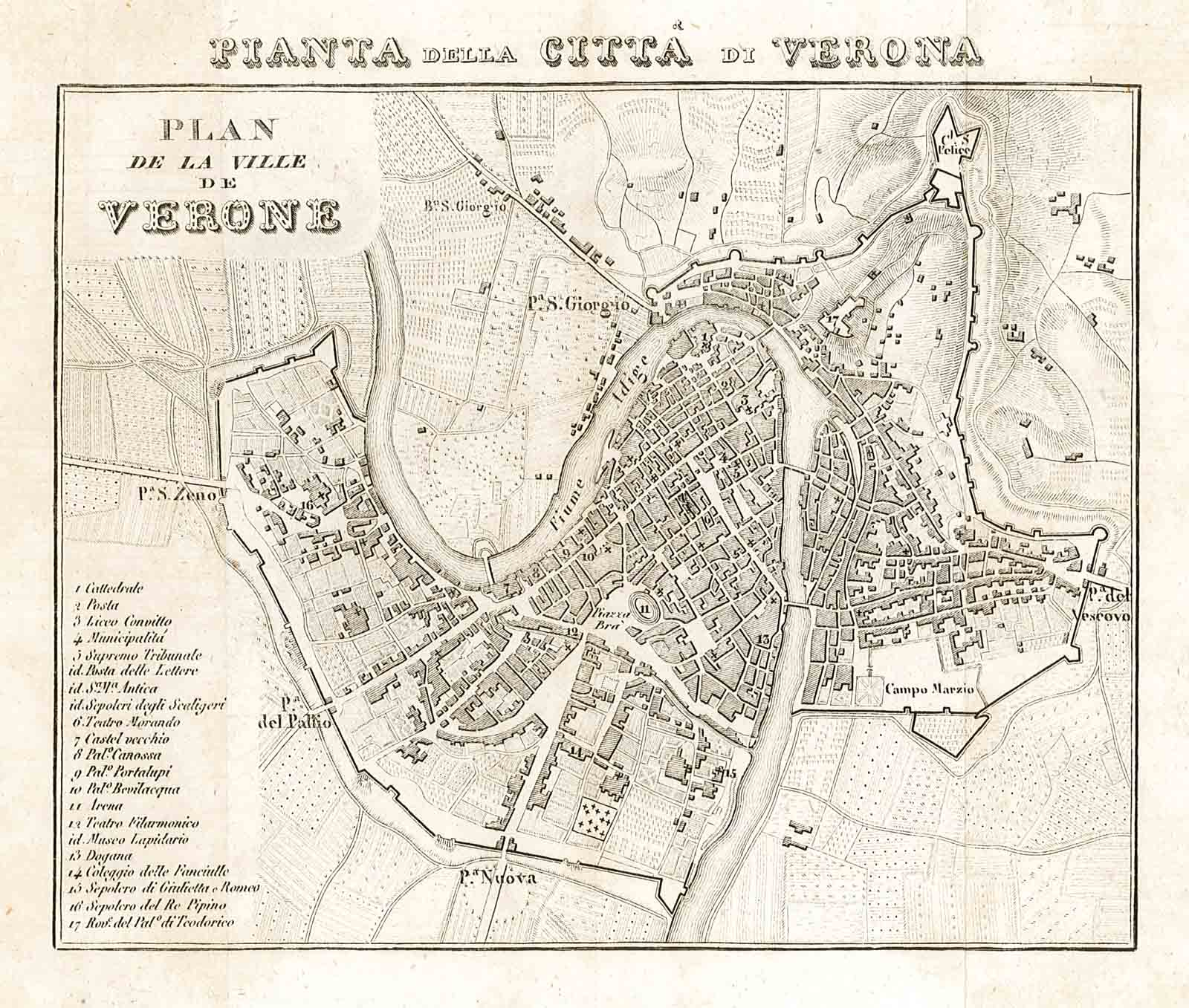 Pianta della Città di Verona