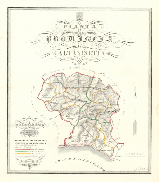 Pianta della Provincia di Caltanissetta