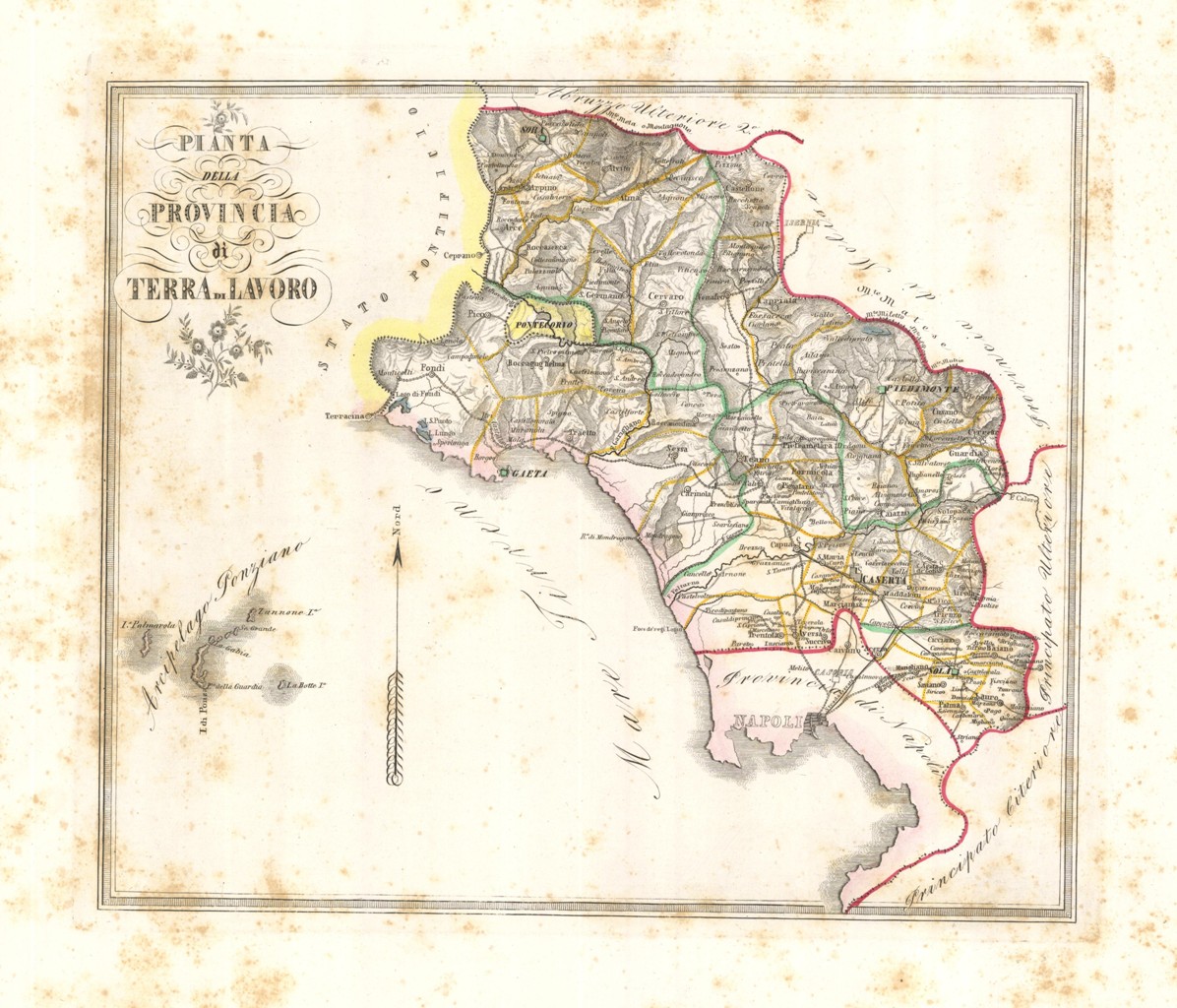 Pianta della Provincia di Terra di Lavoro