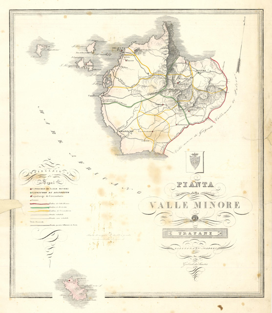 Pianta della Valle Minore di Trapani