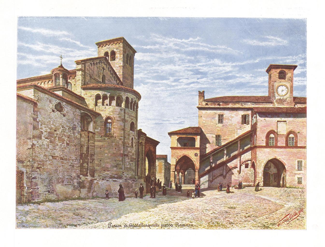Piazza di Castellarquato presso Piacenza