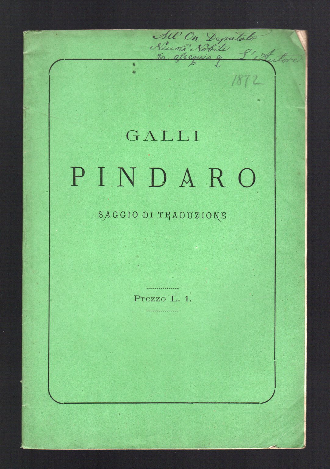 Pindaro saggio di traduzione