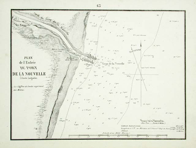 Plan de l' entree / du port de la Nouvelle