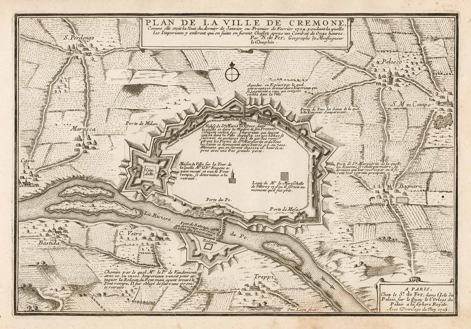 Plan de la ville de Cremone