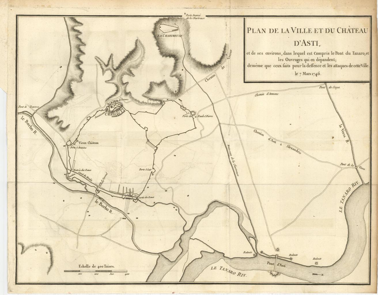 Plan de la Ville et du Chateau d'Asti et des …