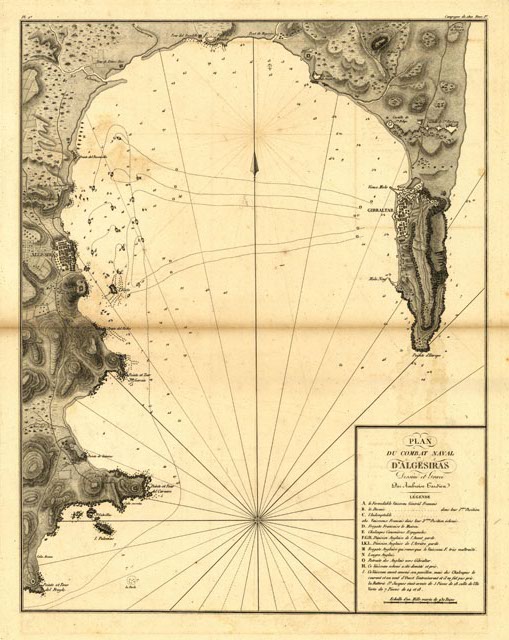 Plan du combat naval d'Algesiras