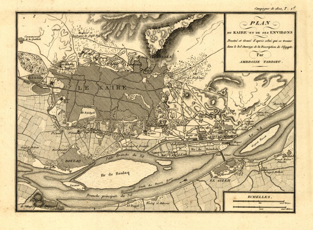 Plan du Kaire et de ses environs