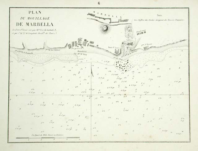 Plan / du mouillage de Marbella