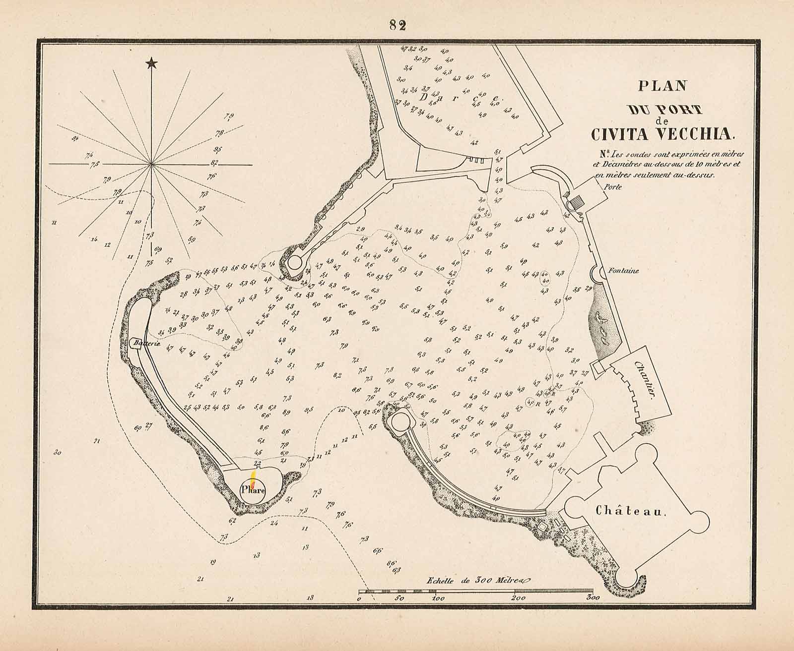 Plan / du port de Civita Vecchia