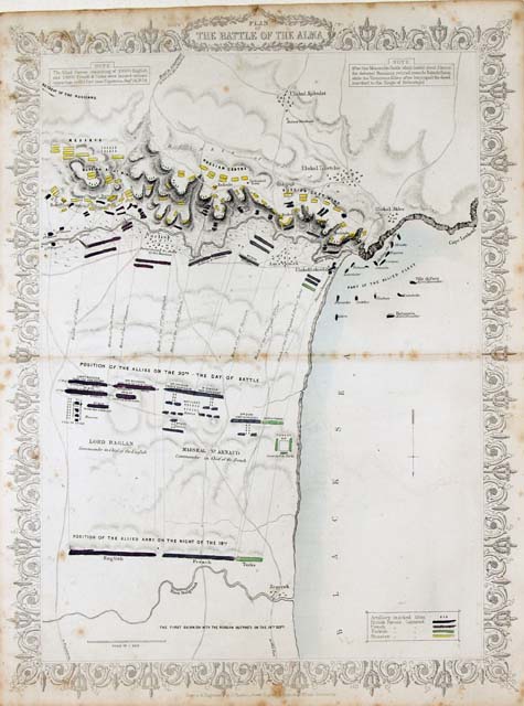 Plan of the battle of the Alma