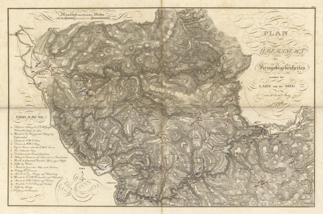 Plan topographique des mouvemens .entre la Lahn et la Sieg