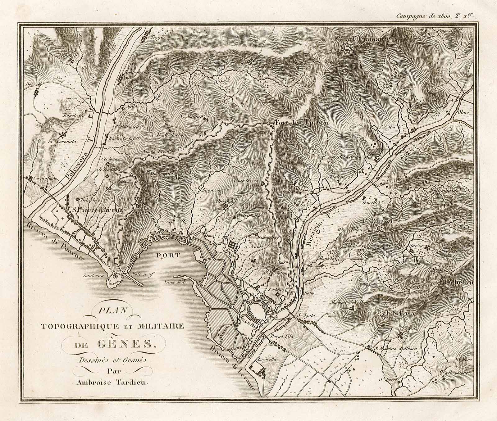 Plan topographique et militaire de Gènes