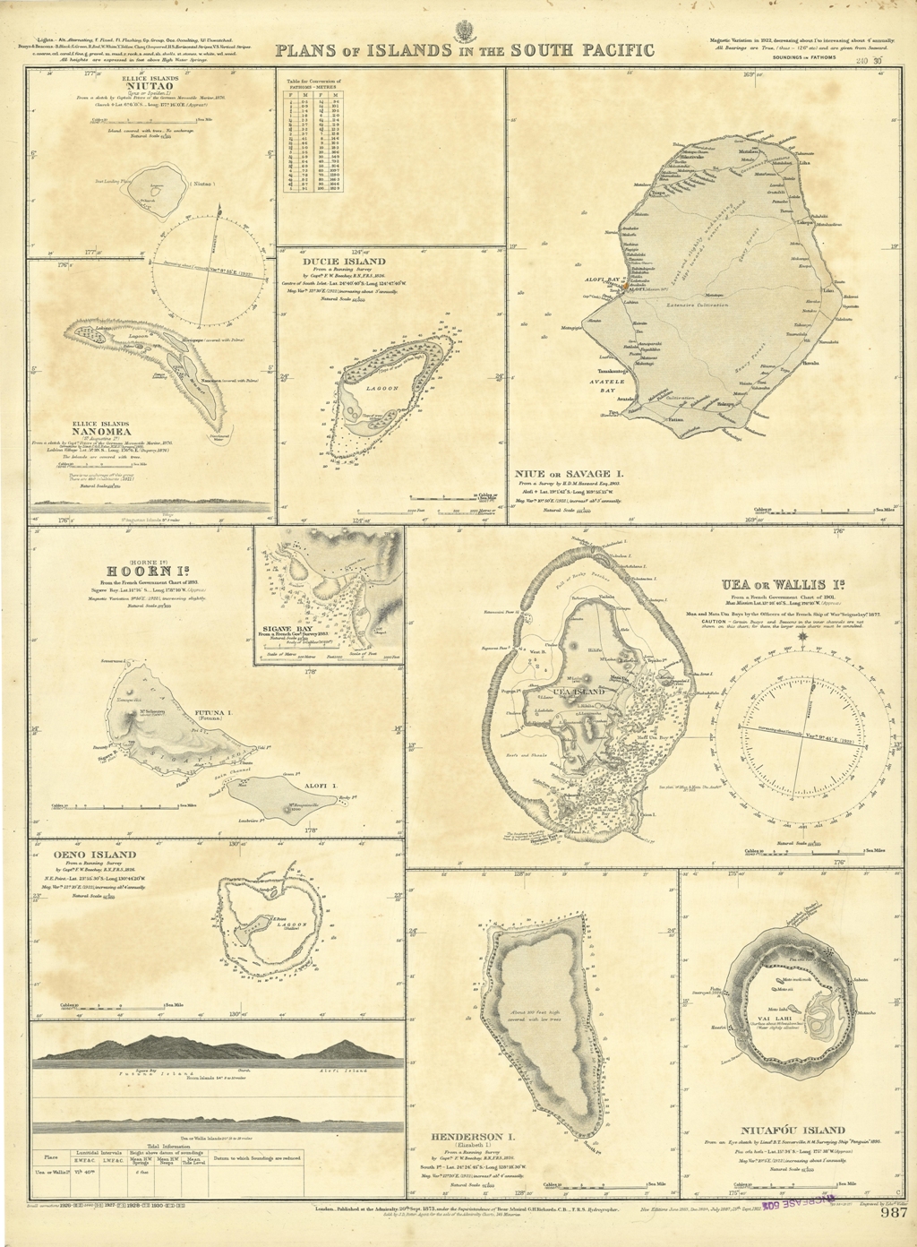 Plans of Islands in the South Pacific