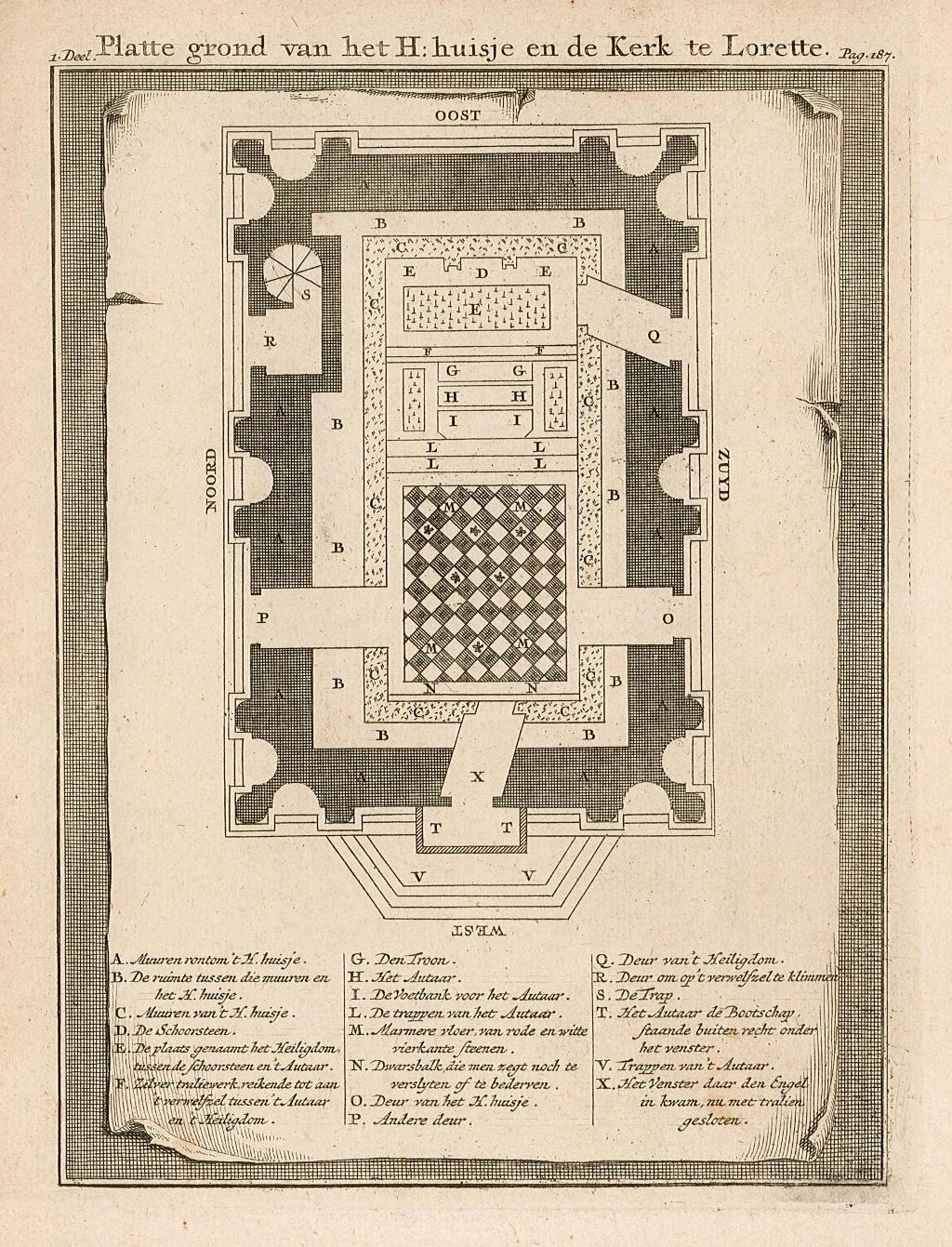 Platte grond van het H: huisje en de Kerk te …