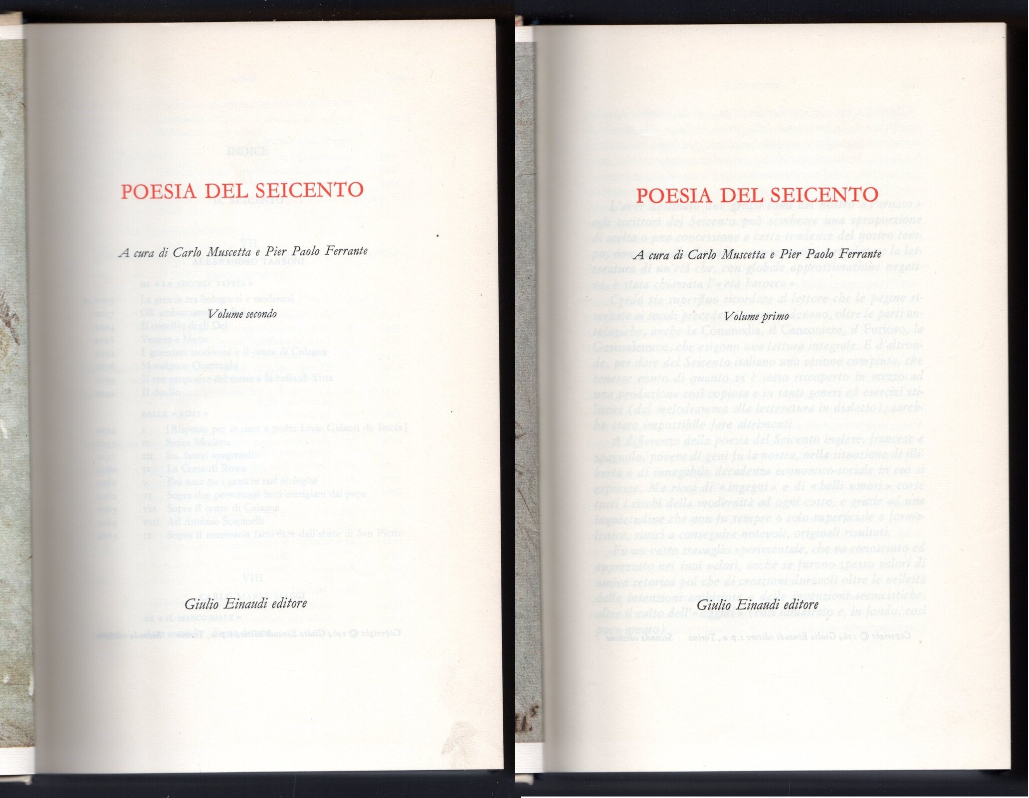 Poesia del Seicento Voll. 2