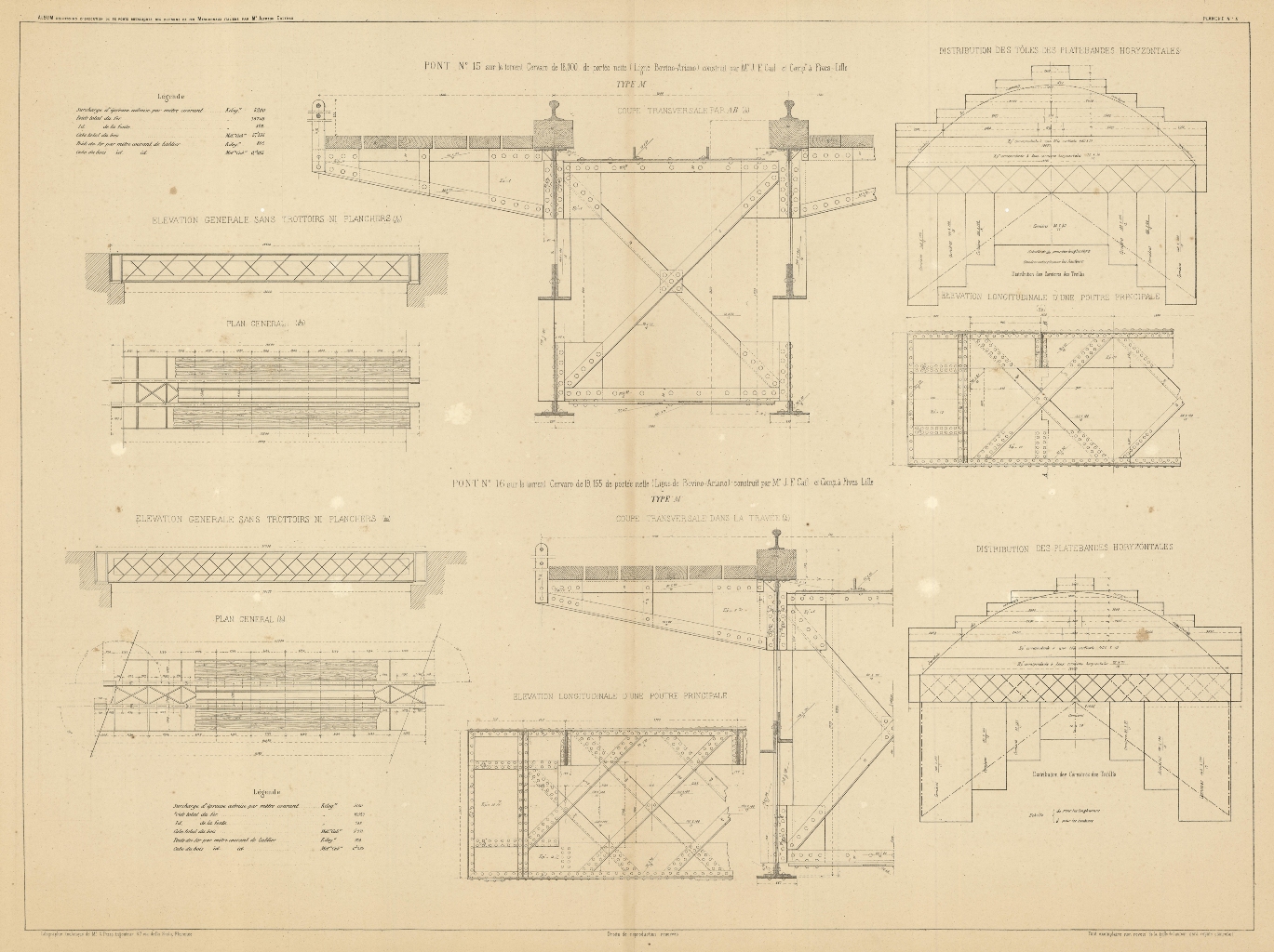 Pont. n° 15 . 8ligne Bovino-Ariano) - n° 16 . …