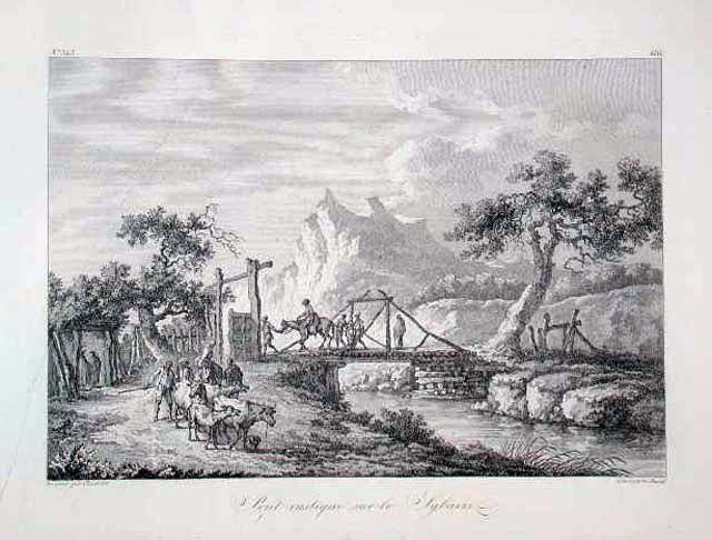 Pont rustique sur le Sybaris.