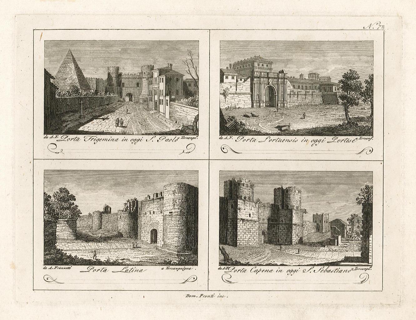 PORTA TRIGEMINA IN OGGI S. PAOLO / PORTA PORTUENSIS IN …