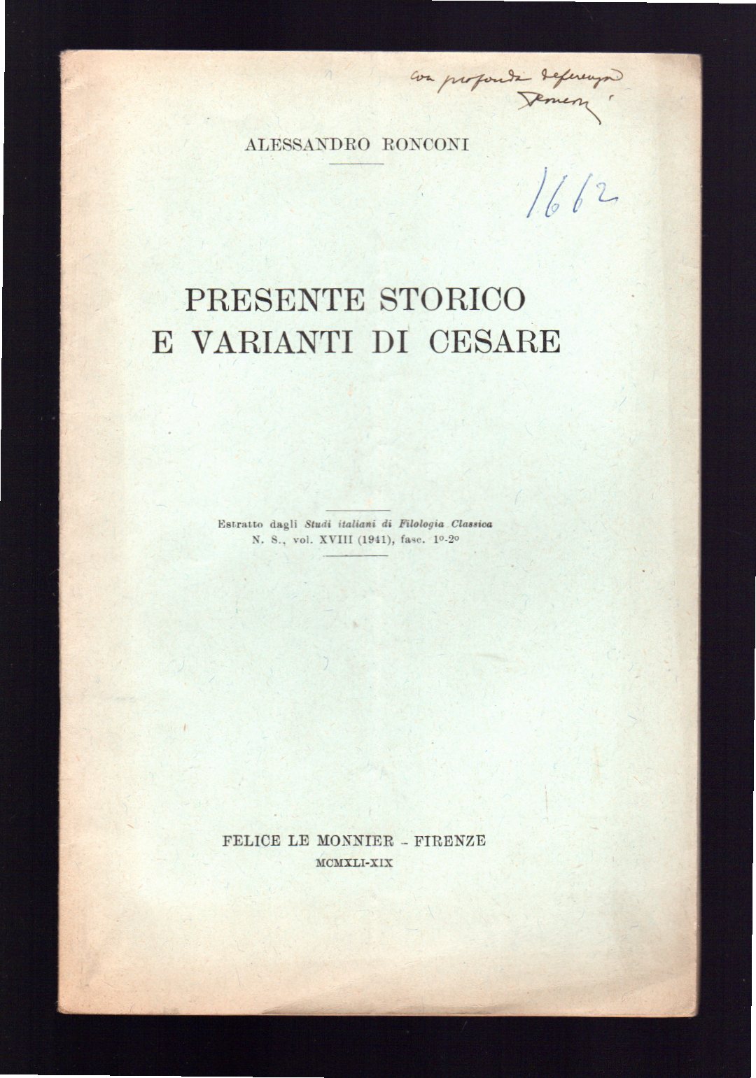 Presente storico e varianti di Cesare