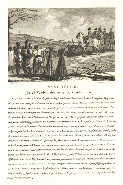 Prise d’Ulm Le 25 Vendèmiaire an 14 (17 Octobre 1805.)