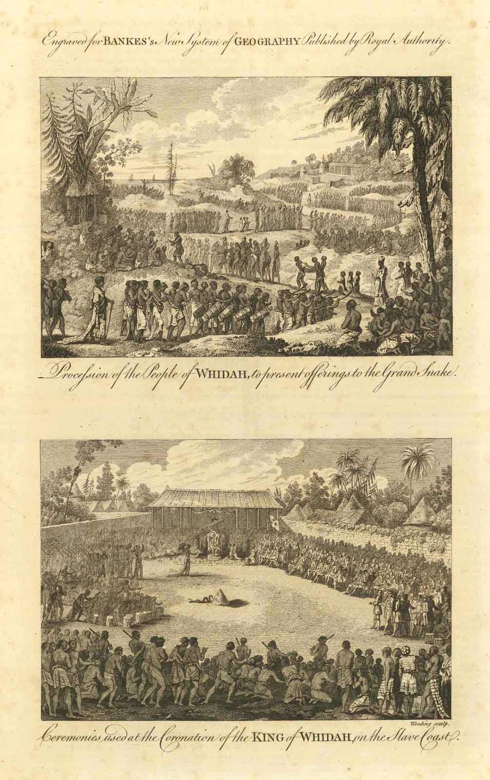 Procession of the people of Whidah to present offerings to …