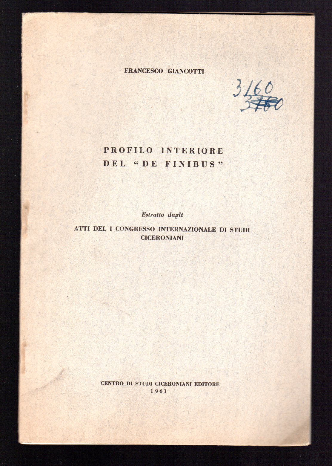 Profilo interiore del "De Finibus"