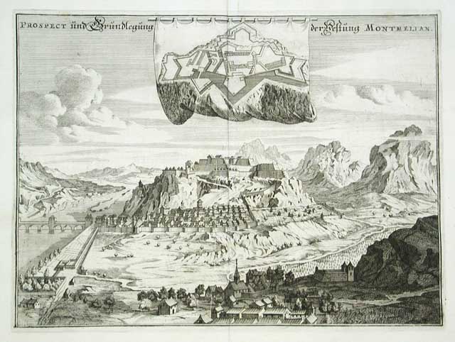 Prospect und Brundlegung der Vestung Montmelian