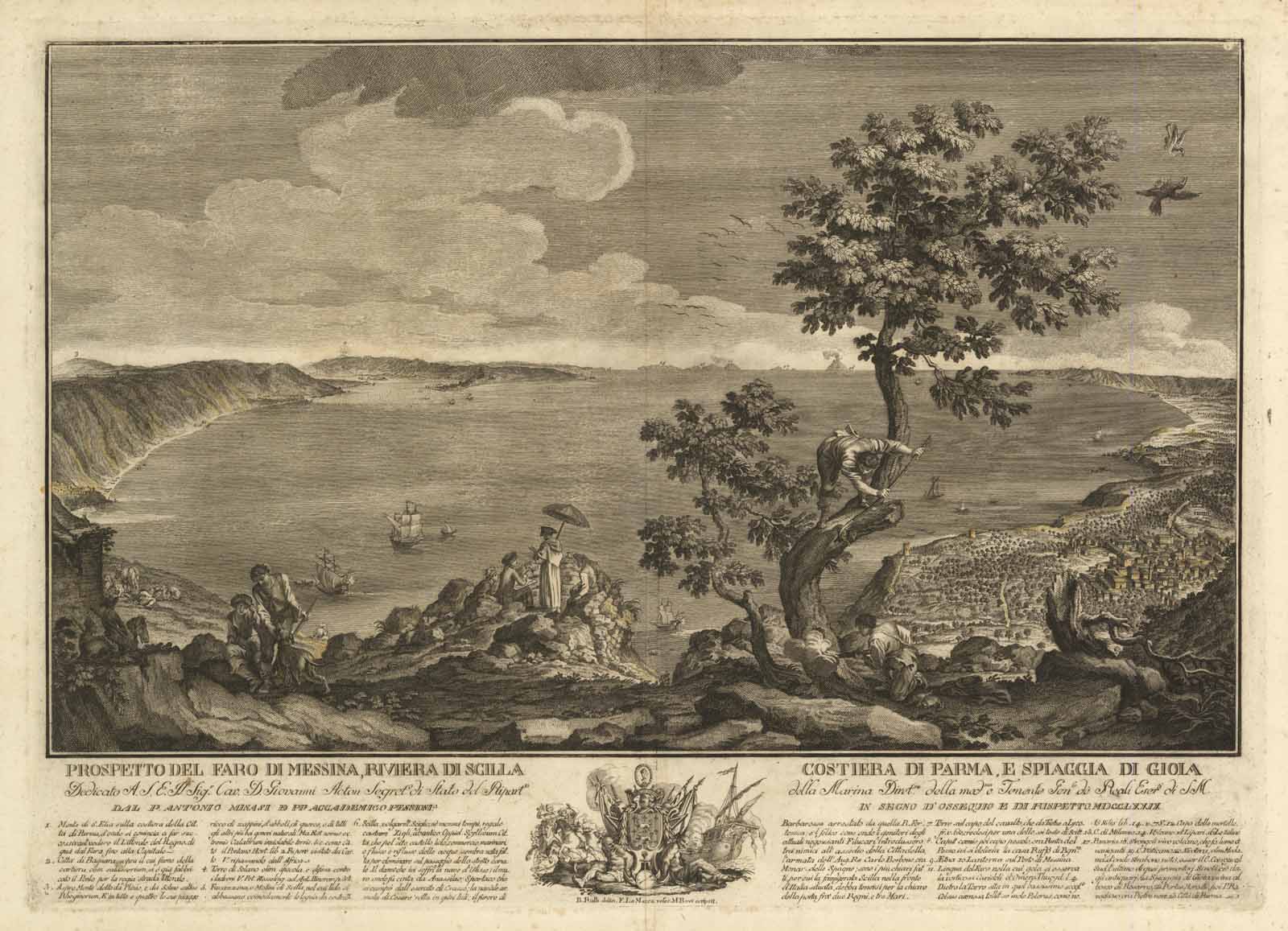 Prospetto del Faro di Messina Riviera di Scilla.