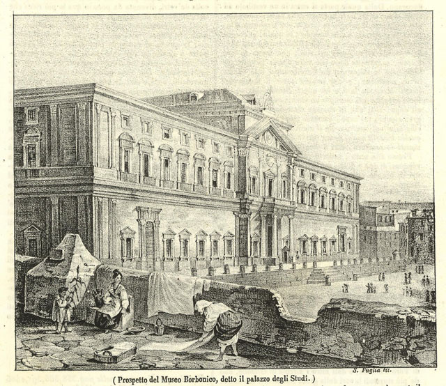 Prospetto del Museo Borbonico, detto il palazzo degli studi