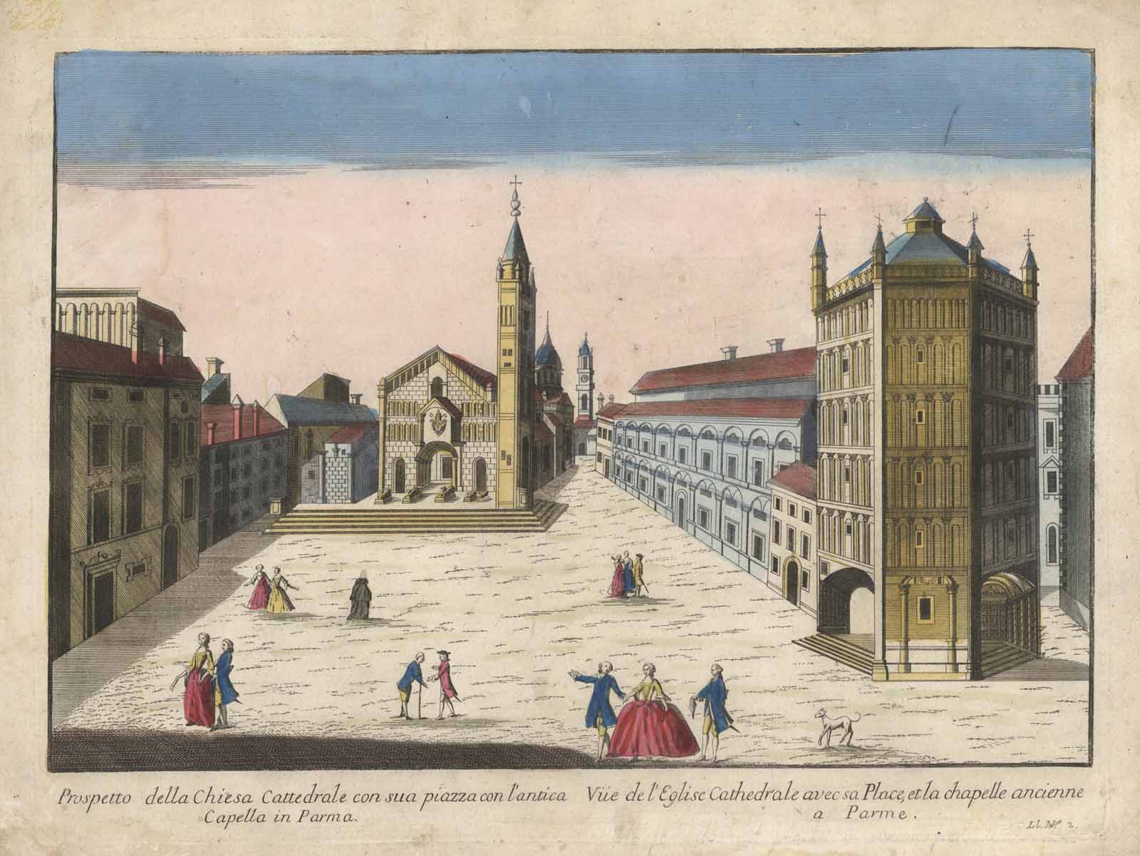 Prospetto della Chiesa Cattedrale con sua piazza con l'antica Cappalla …