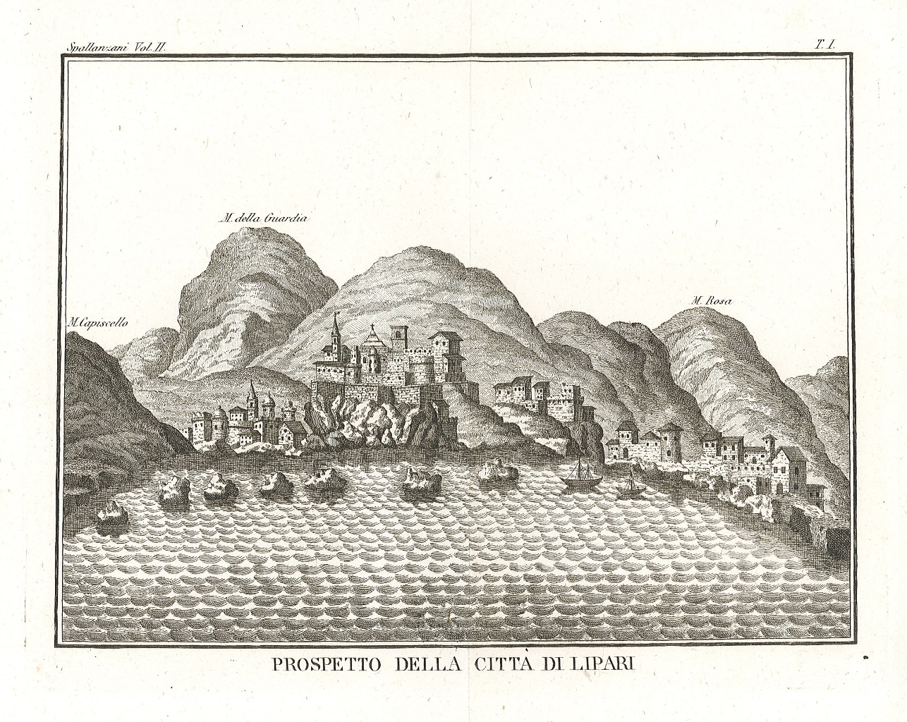 Prospetto della città di Lipari