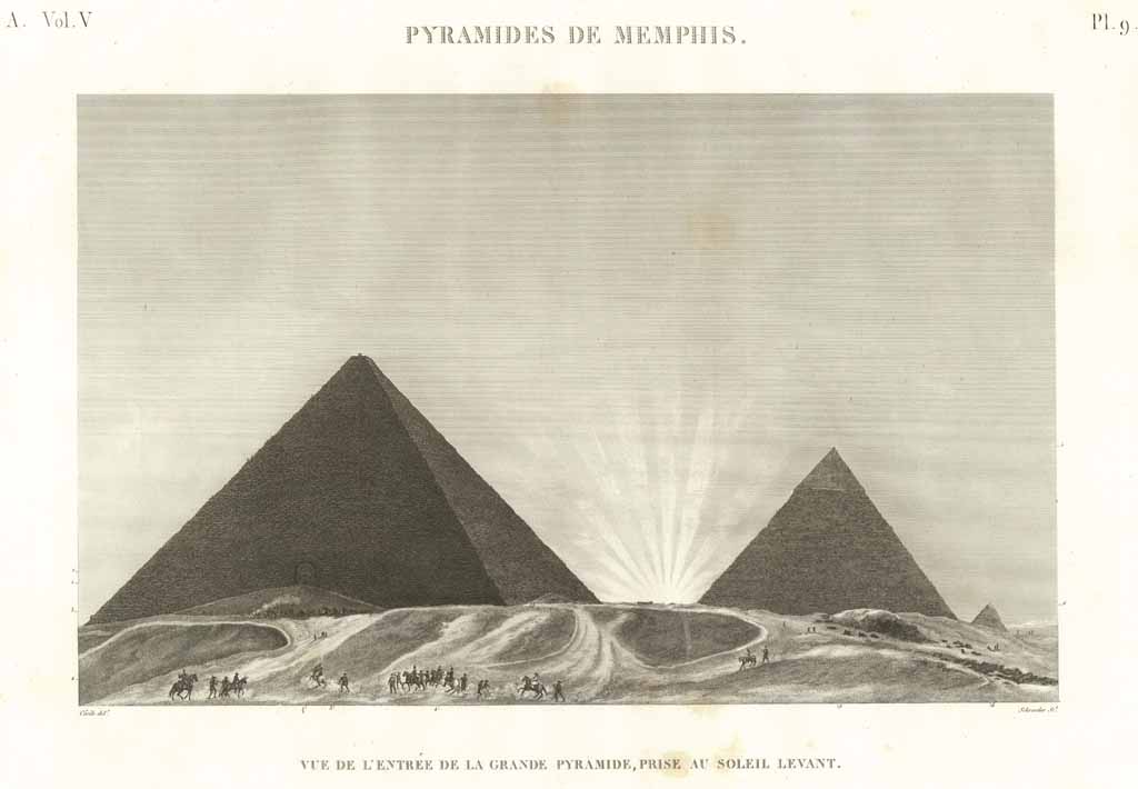 Pyramides de Memphis - Vue de l'entrée de la grande …