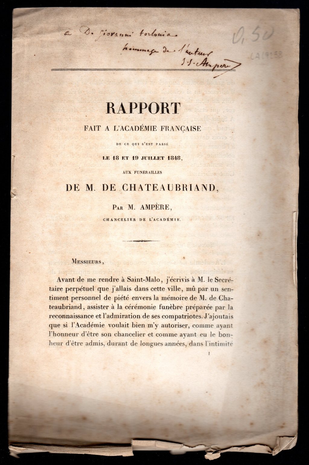 Rapport fait a l'academie francaise de ce qui s'est passé …